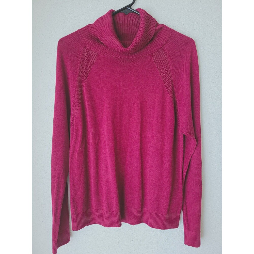Banana Republic Women's Medium Burgundy Cowl Neck Sweater Long Sleeve Knit Top